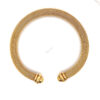 14K Yellow Gold Fancy Mesh Bangle