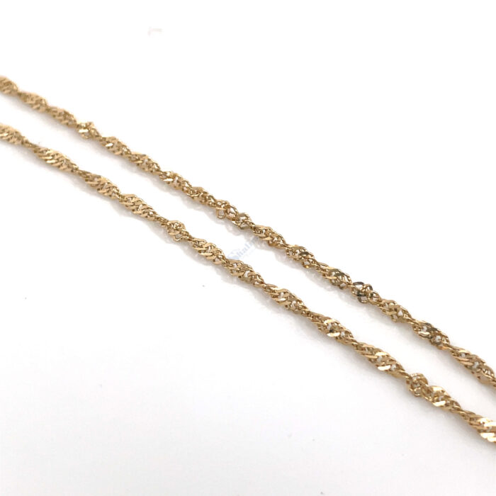 14K Yellow Gold Singapore Necklace