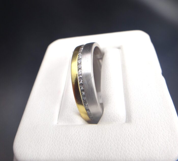 14K Two-Tone Gold Eternity Band - Image 2