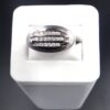 14K White Gold Satin Finish Diamond Ring
