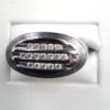 14K White Gold Satin Finish Diamond Ring - Image 2