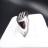 14K White Gold Satin Finish Diamond Ring - Image 3