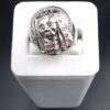 14K White Gold Channel Set Virgin Mary Diamond Ring