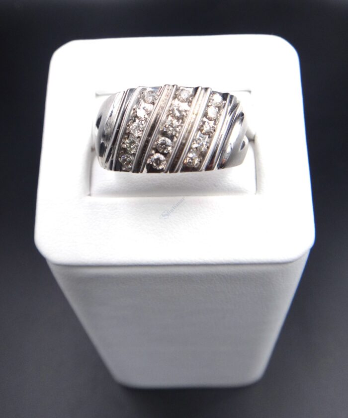 10K White Gold Channel Set Diamond Ring