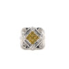 14K White Gold Yellow & White Diamond Ring
