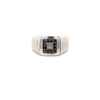10K White Gold Diamond Ring with Black Rhodium
