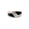 14K White Gold Onyx Diamond Ring