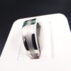 14K White Gold Emerald Diamond Ring - Image 3
