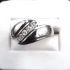 14K White Gold Channel Set High Polished Diamond Ring - Image 2