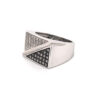 14K White Gold Diamond Ring with Black Rhodium - Image 2