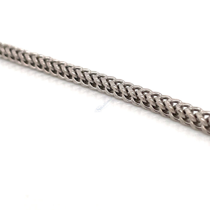 10K White Gold Franco Link Baby Bracelet