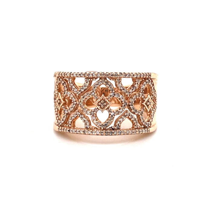 10K Rose Gold Prong Set Diamond Ring