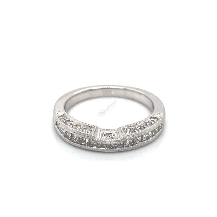 14K White Gold Channel Set Diamond Ring - Image 2