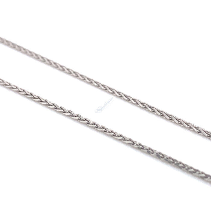 14K White Gold 1.5mm Espiga Necklace