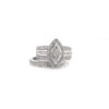 10K White Gold Diamond Prong Set Two Piece Set - Image 2