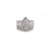 10K White Gold Diamond Prong Set Two Piece Set
