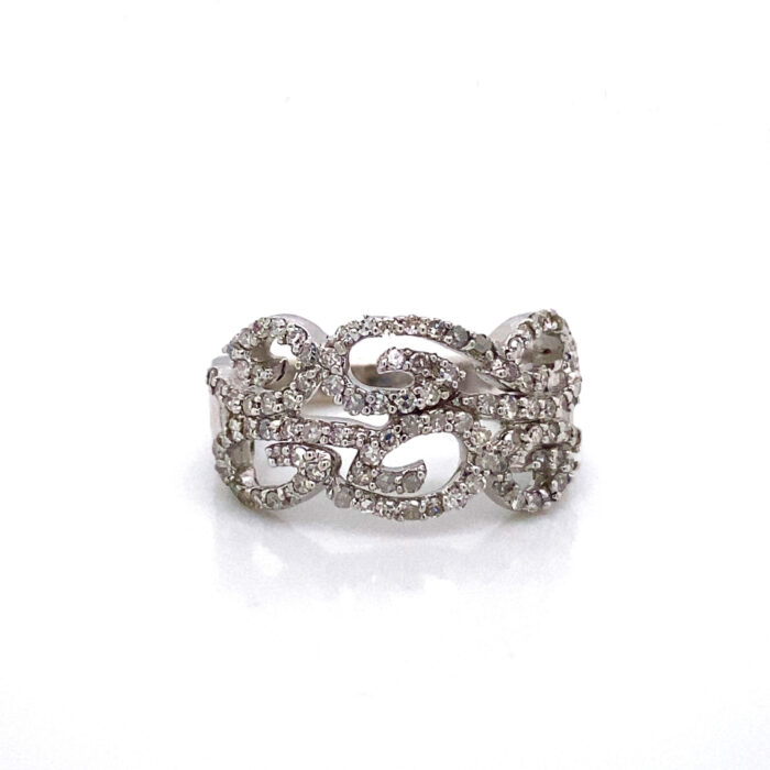 14K White Gold Prong Set Diamond Ring