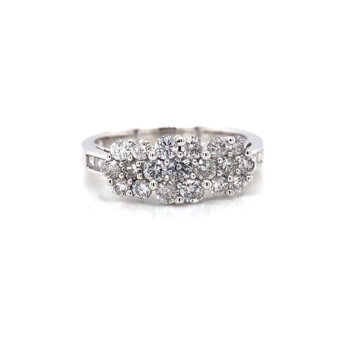 14K White Gold Prong Set Diamond Ring