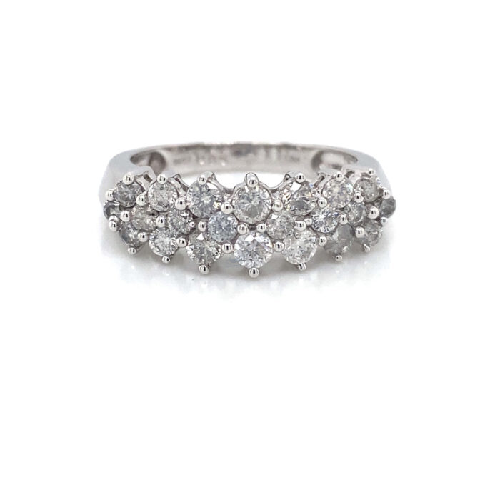 10K White Gold Prong Set Diamond Ring
