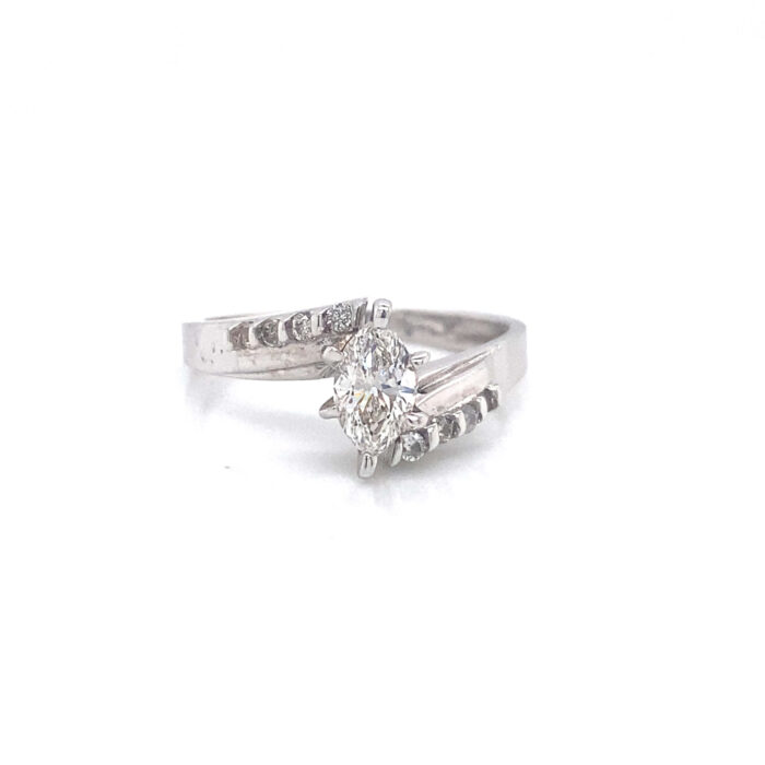 14K White Gold Diamond Ring
