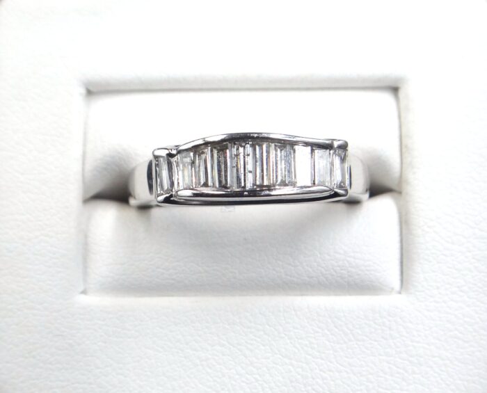 14K White Gold Channel Set Diamond Ring - Image 2