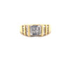 14K Yellow Gold Invisible Princess Diamond Ring
