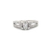 14K White Gold Prong Set Diamond Ring