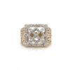 14K Two-Tone Gold Pave Set Diamond Ring