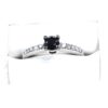 10K White Gold Black & White Gold Diamond Ring - Image 2