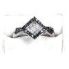 14K White Gold Black & White Diamond Ring - Image 2