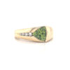 14K Yellow Gold Peridot & Diamond Ring