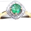 10K Yellow Gold Emerald & Diamond Ring - Image 2