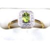 10K Yellow Gold Peridot & Diamond Ring - Image 2