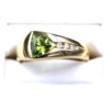 14K Yellow Gold Peridot & Diamond Ring - Image 2