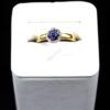 14K Yellow Gold Sapphire & Diamond Ring