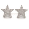 10K White Gold Pave Set Star Studs