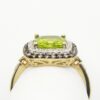 10K Yellow Gold Peridot & Diamond Ladies Ring - Image 3