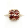 14K Rose Gold Garnet Ladies Ring