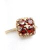 14K Rose Gold Garnet Ladies Ring - Image 2