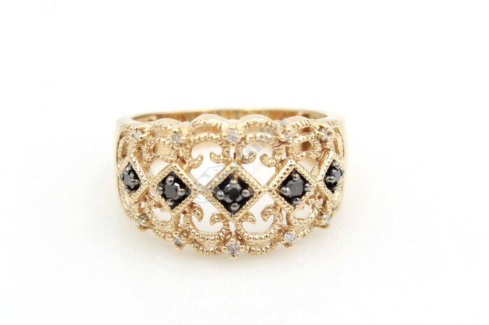 10K Rose Gold Diamond Ladies Ring
