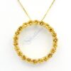 10K Yellow Gold Citrine Circle Of Love Pendant - Image 2