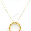 10K Yellow Gold Citrine Circle Of Love Pendant