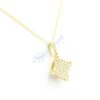 14K Yellow Gold Diamond Square Pendant - Image 2