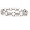 14K White Gold Channel Set Bracelet - Image 2