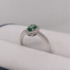 10K White Gold Emerald and Diamond Ring - Image 2
