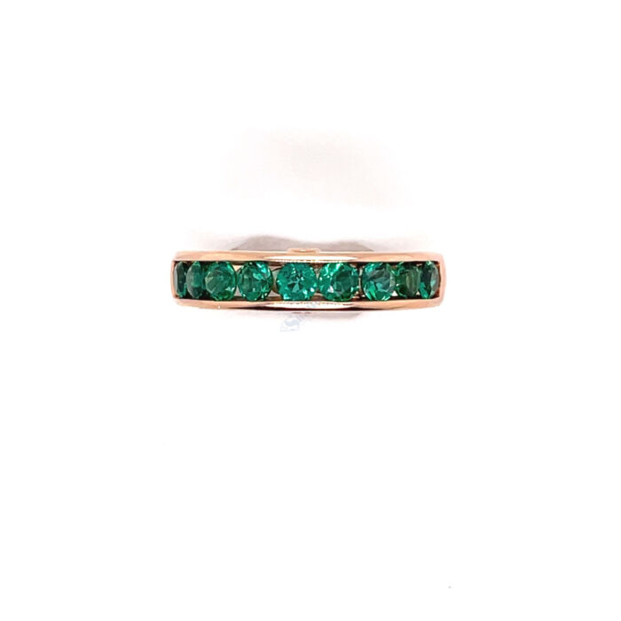 10K Rose Gold Emerald Ring