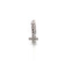 14K White Gold Diamond Dangling Cross Ring - Image 2