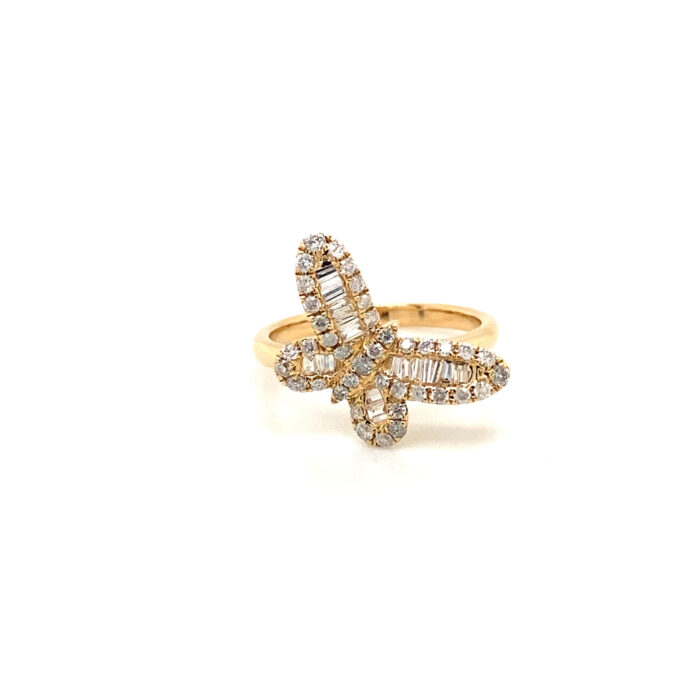 14K Yellow Gold Butterfly Ring