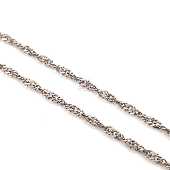 10K White Gold Singapore Necklace
