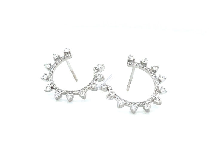 14k white gold ear wrap studs